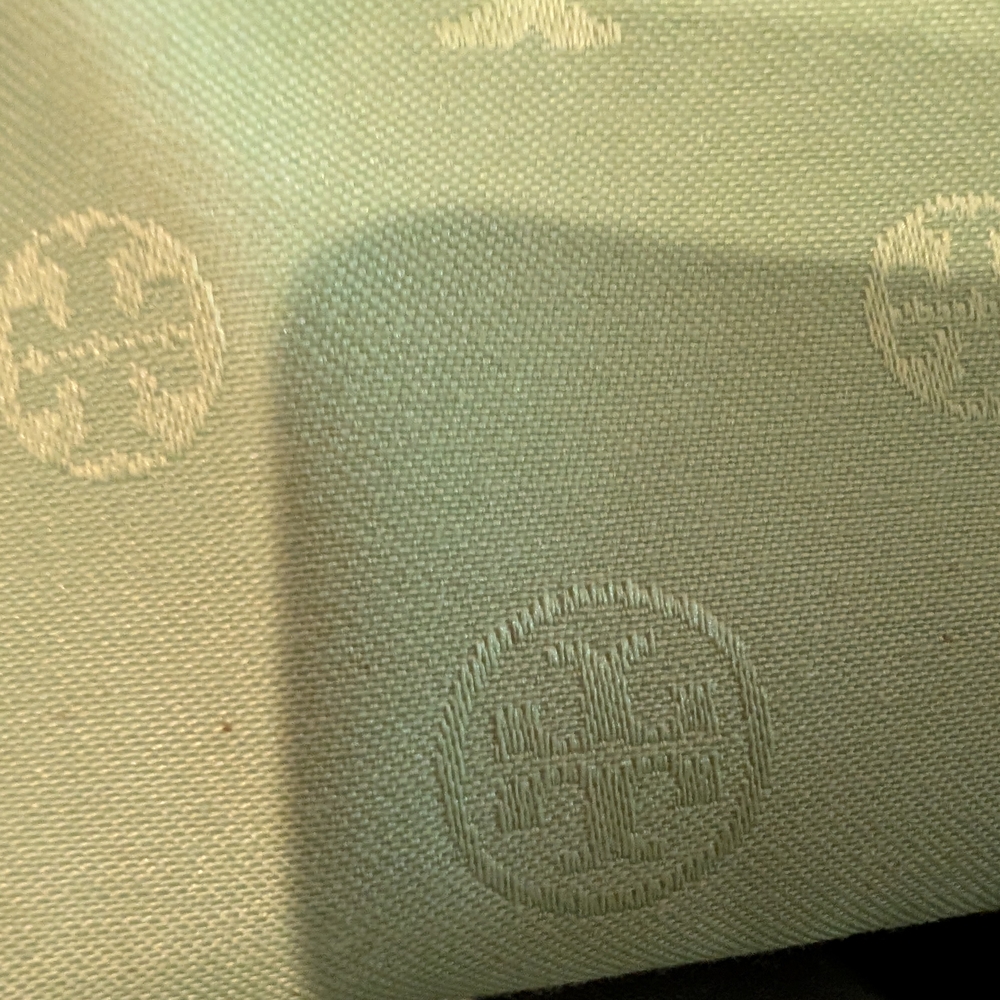 Tory Burch Green Leather Tote Bag Purse - Picture 10 of 13